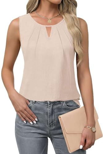 Teesho Cami topp damer spets topp v-ringad topp chiffong toppar sexig sommar skjorta, C-beige, XL
