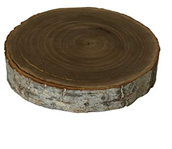 CraftNestUK Cake Holder Cake stand Log slice cake pan Dessert table cake display stand Wooden pile wooden pier tray (Color : Short, Size : 25cm)