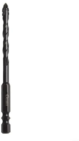 Set di punte per trapano eccentriche, 1 pezzo, triangolare, in carburo, progettato per forare senza sforzo su vetro, piastrelle e plastica dura (6 mm)