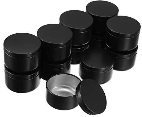KOCKSHION 12stücke Kerzendose Aus Metall Runde Metalldose Wiederverwendbar Als Geschenkkiste Oder Aufbewahrungsbox Für Kerzen Reisezubehör Und Mehr