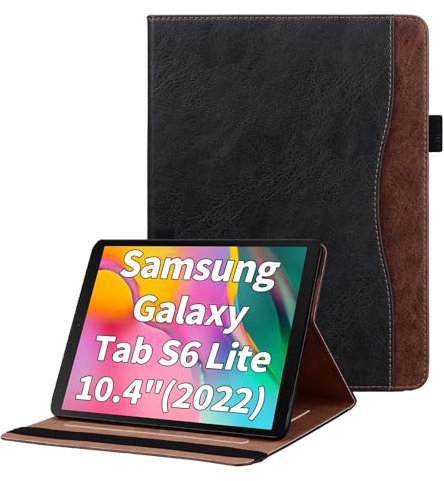 Cicili Hülle für Samsung Galaxy Tab S6 Lite Hülle 2024/2022/2020 10,4 Zoll, Folio Schutzhülle mit Tasche Ständer PU Lederhülle Flip Case Cover für SM-P620/P625/P610/P613/P615/P619 Tablet, Schwarz