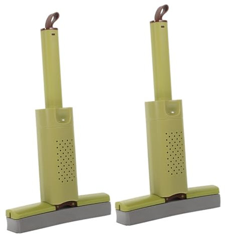 VALICLUD 2piezas Mini Trapeador Portátil con Función Exprimidor Limpieza Manual Práctica para Cocina Baño Escritorio y Oficina Absorbente y Compacto para Espacios Pequeños