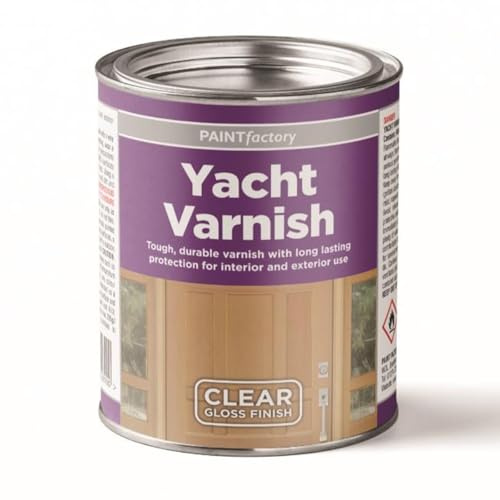 ARUUJ – 2X Yacht Varnish Tin 300ML, Protective Gloss Finish for Wood, Metal, Plastic, Interior & Exterior Use, Long-Lasting Clear Coat, All Purpose Varnish Tin, 300ML Tins