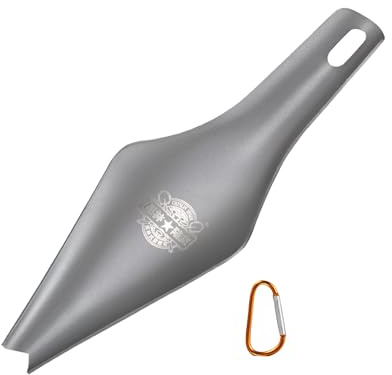 TA2 Pelle de camping ultra légère en titane Mini pelle de jardin avec crochet pour randonnée en plein air