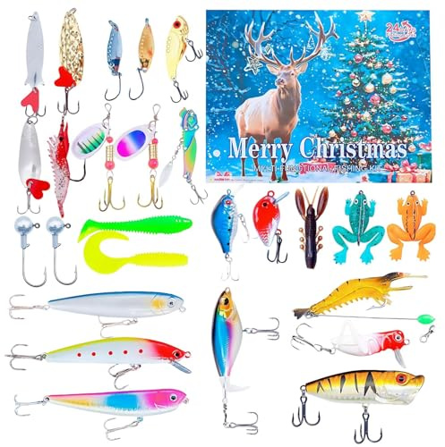 Adventskalender Fiske Jul 24 Dagars Fiskedrag Julkalender