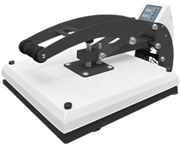 MMHHHG Hitzepresse, Hochdruck-38x38-Heißpressmaschine, manuelle Sublimationsdruckmaschinen for T-Shirts, Farbtransfermaschinen for Blau, Schwarz und Rosa(Noir)