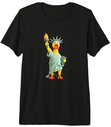 Funny New York City Statue of Liberty Yellow Rubber Duck Premium Tri-Blend T-Shirt