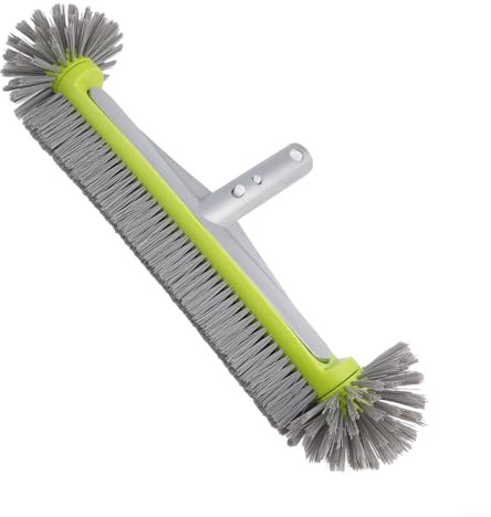 Spazzola per la pulizia delle pareti della piscina con retro in alluminio e setole resistenti per piscine interrate e fuori terra