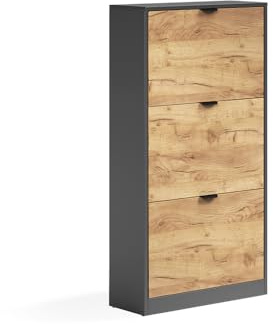 Vicco Shoe tipper Gizmo, Goldkraft oak/Anthracite, 59 x 112 cm