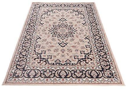 Carpeto Groß Teppich Flur 250x350cm Creme Klassisch Traditionell Weich