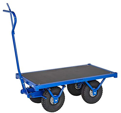 Schwerlastwagen Handwagen 1.200 x 690 x 397 mm, Traglast: 1.300 kg - blau