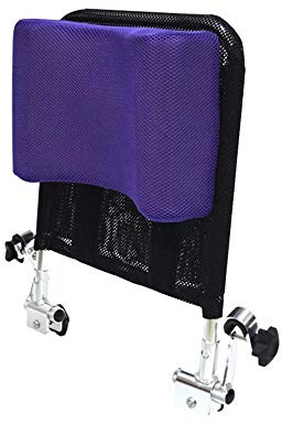 MU Rollstuhl Kopfstütze Nackenstütze Kopfpolster Höhe Und Neigung Einstellbar Amp; Portable Für Erwachsene Reisen Rollstuhl (Sitz Width16-20) Zubehör,Lila