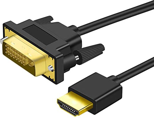 Twozoh 4K HDMI to DVI Cable 3M, Ultra Thin DVI to HDMI Cable Bi Directional Flexible & Hyper Slim 24+1 Male to HDMI Male Cable Support 4K@60HZ/1080P Full HD
