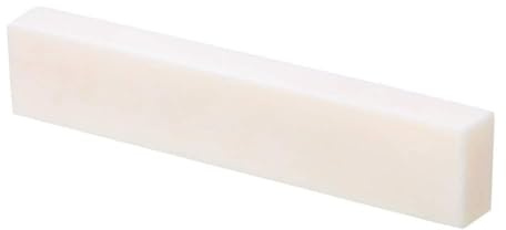 Knochen Sattel, 52x6x10mm DIY Blank Buffalo Bone Nut String Pillow Bone Saddle Nut Gitarre Brücke Sattel Blank Ungeschlitzte Gitarrenstegmuttern für Klassische Elektrische Akustikgitarre Ukulele