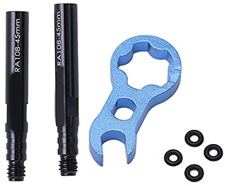 Tire Valve Extender Kit,Tyre Valve Extension Tube French Valve Stem Extension Aluminium Alloy for Road Bicycle Bike(45mm)