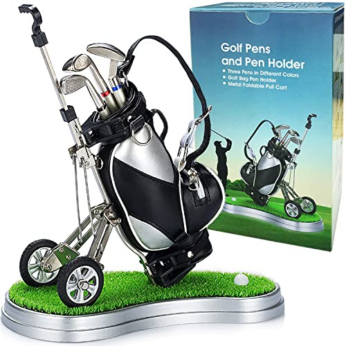 Jishi Golf-Stifthalter, Schreibtisch, Golf-Geschenke für Männer, einzigartige Neuheit, coole Büro-Schreibtisch-Dekoration, Gadgets, Mini-Golf-Stiftehalter, Geburtstag, lustige Strumpffüller