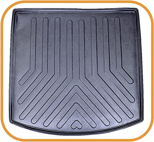 Trimak Passgenau 3D Kofferraumwanne Kompatibel mit Volkswagen Touran 2 Gen ab 2015 Kofferraummatte Schutzmatte AutoZubehör Antirutschmatte Kantenschutz Kofferraumwanne TPE Gummi Dauerhaft Schwarz