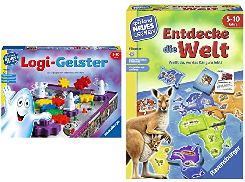 Ravensburger 25042 - Logi-Geister - Spielen und Lernen für Kinder 24990 - Entdecke die Welt - Spielen und Lernen für Kinder