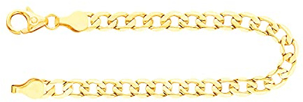EDELIND 333 Gelbgold Armband Herren Bracelet Panzerkette facettiert 5mm Armkette 8K Echtgold L 21 cm Armband mit Schmuck Geschenk Box Made in Germany