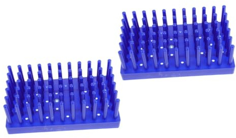 SOLUSTRE 2stücke Test Tube Drying Rack Mit Plätzen Robustem Kunststoff Für Labor Schule Und Zuhause Effektiven Trocknen Von Reagenzgläsern Weiß Oder Blau