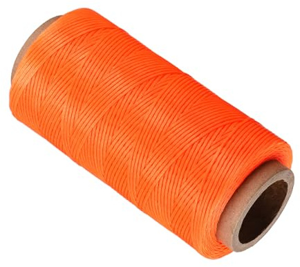 CoCud 186 Yards Leder-Nähfäden 210D/1mm Faden Polyester-Nähfaden Orange | für Lederhandwerk nähen