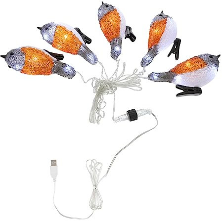 Gadpiparty Led Dekolampe Vogel Lichterkette 5 Stück Energiesparend Usb Betrieben Für Innen Und Außendekoration