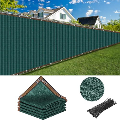 Garden Privacy Screening - 1.8 x 15 m, Fence Coverings Outdoor Windbreak Netting with Cable Ties for Outdoor Plants Backyard Patio Privacy Wall (Green)