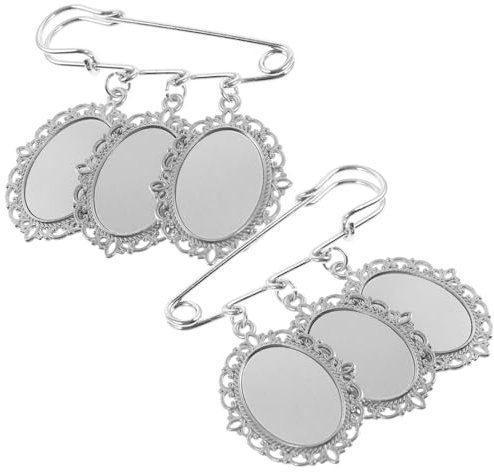 STOBOK 2 Stück Wärmeübertragungsnadeln Sicherheitsnadel Ornament Hochzeitsstrauß Foto Charms Brosche Anstecknadel Brosche Mit Einfassungen Pin Herstellungsset Tasche Brosche