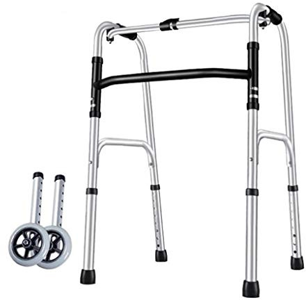 ZXPGHUJSHB Telaio da Passeggio Pieghevole in Alluminio Leggero con 2 Ruote Altezza Regolabile Desiderio