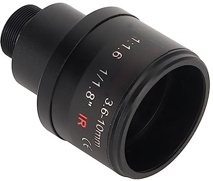Rankomu Obiettivo Prime con messa a fuoco manuale da 6 MP 3,6-10 mm, obiettivo zoom manuale F1.6, obiettivo a focale focale focale fissa, supporto M12 per videocamera di sicurezza CCTV, 1/1,8 pollici