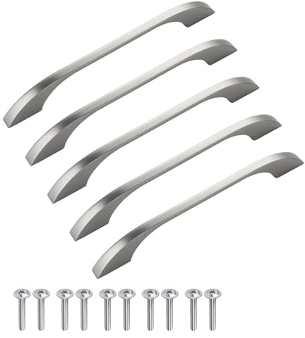 SOTECH 5 x Möbelgriff Bügelgriff TIAN BA 128 mm Edelstahloptik matt