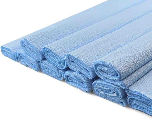 Netuno 10 Rollen Krepppapier Taubengrau Pastell 200 x 50 cm Krepp Papier | Basteln Floristenkrepp Bastelkrepp Bastelpapier Gärtnerkrepp crepe paper Papierrollen Dekoration Hochzeit Partydeko