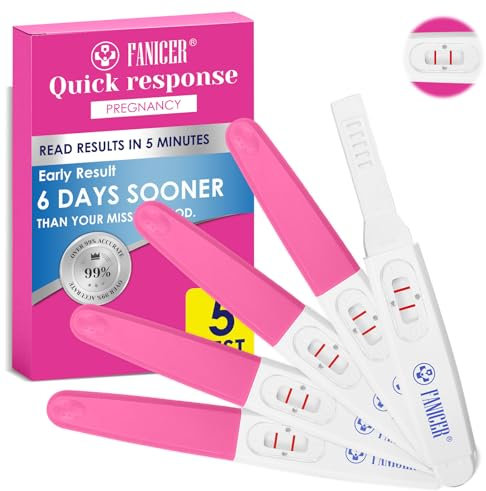 5 Pezzi Test di Gravidanza, Test Gravidanza Precoce, Risultato VeloceTest,Test di Gravidanza Rilevazione Rapida confezionati singolarmente Accurato Incinta Test Familiare