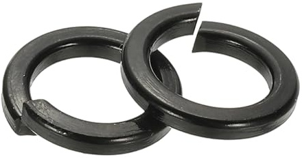 PATIKIL 25pcs Rondelles Grower M10 Rondelles Grower 10mm x 15mm x 2.5mm | Fendues, 304 Acier Inoxydable, Revêtement Zinc Noir pour Vis Boulons Écrous