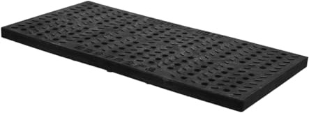 Operitacx Plastic Drainage Grate Cover for Outdoor Sewer and Kitchen Trench, Anti-Slip Hollow Hole Plastic Trench Grate 200x500x20mm, Replaceable No-Block Drain Cover for Restaurant and City Drains