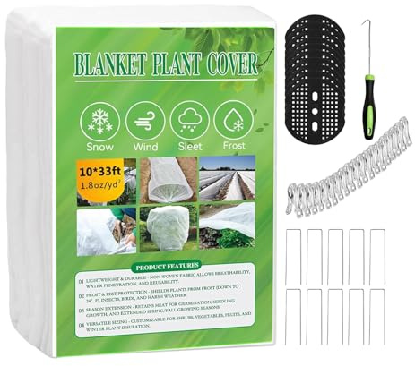 Genérico Fundas para Plantas Protección contra Heladas - Protector Flotante para Verduras,Tela Antihielo No Tejida Reutilizable para Plantas | para Invierno, Hortalizas, y Mesas de Cultivo