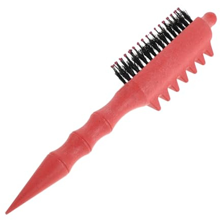 SOIMISS Cepillo para Cardar Airbag para Cabello Fino, Peine de Nailon Naranja para Peinar y Seccionar, Masajeador de Cuero Cabelludo Profesional para Ondas Grandes y Cuidado del Cabello