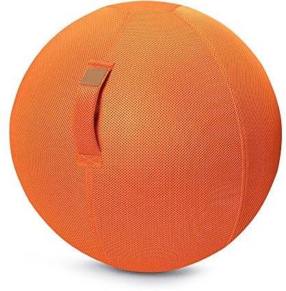 Sitting Ball Balle de siège en maille - Orange - Environ 65 cm.
