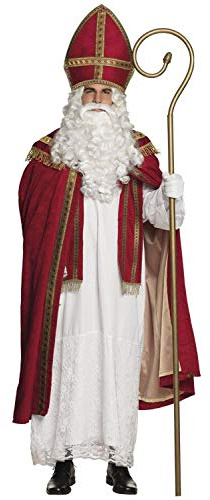 Boland 56840 – maskeradkostym Sankt Nikolaus, storlek L/XL, kappa, kappa och mössa, jultomte, reklamation, jul, kostym, karneval, temafest