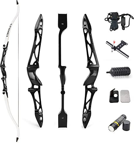 SHARROW 12-40lbs Takedown Recurve Bogen 66/68/70 Zoll Jagdbogen Zielübung Jagd Erwachsene Bogen Aluminiumlegierung Riser Rechte Hand Longboegn (68 / Schwarz, 18lbs)