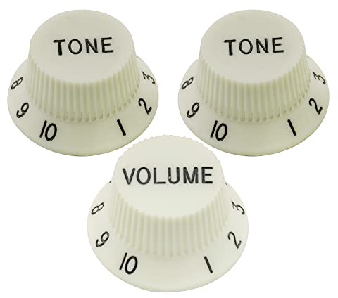 Musiclily Pro Zoll ST Knobs Potiknöpfe 1 Volume 2 Tone Set Mint Green | 2T1V, für USA Fender Strat E-Gitarre