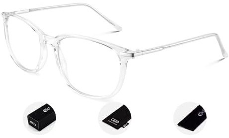 CGID Nerdbrille Brille Ohne Stärke,Vintage Fake Fensterglas Damen Herren 100% UV400 Schutz