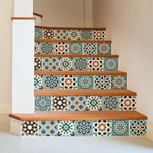 RE-COVERTILES - Pegatinas Azulejos Cocina y Baño Stickers de PVC Impermeables Antiarañazos Decoración de Pared Baldosas Peel and Stick - Modelo 24 Pzas 10x10 cm PS00098 Made in Italy