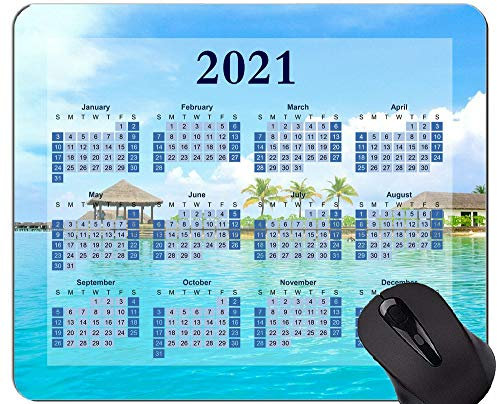 2021 Mauspad Kalender, Sandwolke Wasser Gummi Mauspad