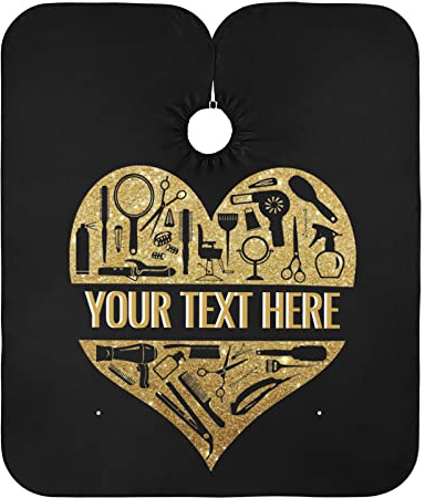 Individueller Friseurumhang, personalisierter Text, professioneller Friseursalon-Umhang für Zuhause und Friseursalon