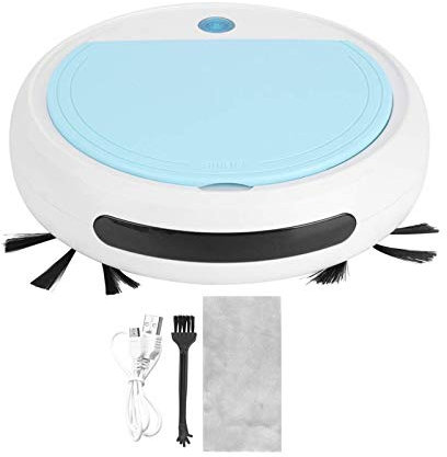 Robot Aspirapolvere, Robot Intelligente per Uso Domestico Spazzatrice Robot Ricaricabile Automatico Spazzatrice per Pavimenti Aspirapolvere per Pulizia Strumenti Dispositivo, Peli di Animali, Pavime