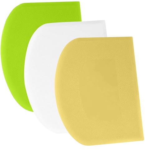 SURDOCA Tarocco Per Impasti Pasta Pizza - 3P 5.9x4.3 Anti Scivolo Spigolo Vivo & Angoli Flessibile in Plastica Tagliapasta, Raschietto Taglia Torte Pane Verdure - Set di Utensili per Modellare