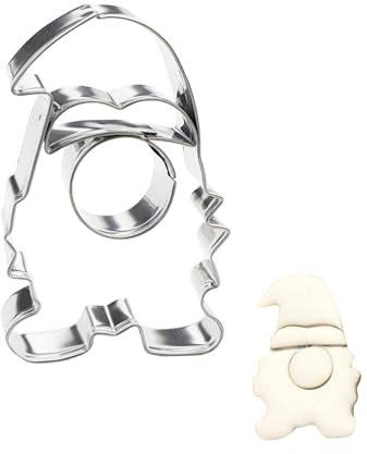 Wichtel Ausstechformen,Ausstecher Weihnachten Ausstechform Backen Zubehör Keksausstecher Klein Plätzchenausstecher Weihnachtsausstecher Nikolaus Edelstahl Ausstechförmchen (5cm*7.5cm)
