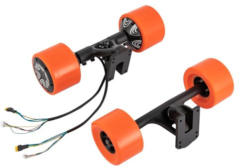 Dual Motor Set für elektrisches Skateboard Speed Skateboarding Ausrüstung Pu Rad 250W Skateboard Brushless Nabenmotor Kit IP44 Wasserdicht 220.46lbs Tragfähigkeit (orange)