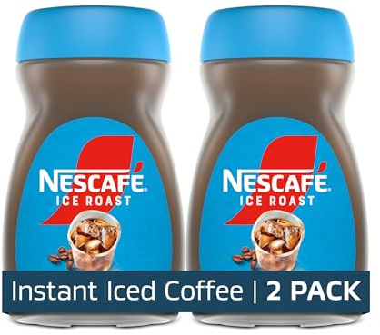 NESCAFÉ Ice Roast, Instant Iced Coffee, 2 Jars (6 Oz Each)